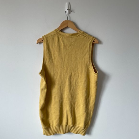 Tommy Hilfiger Men's Mustard Yellow Knit Sweater Vest Sz L - Picture 3 of 6